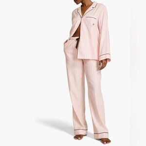 Victoria's Secret Pink Striped flannel Pajama Set